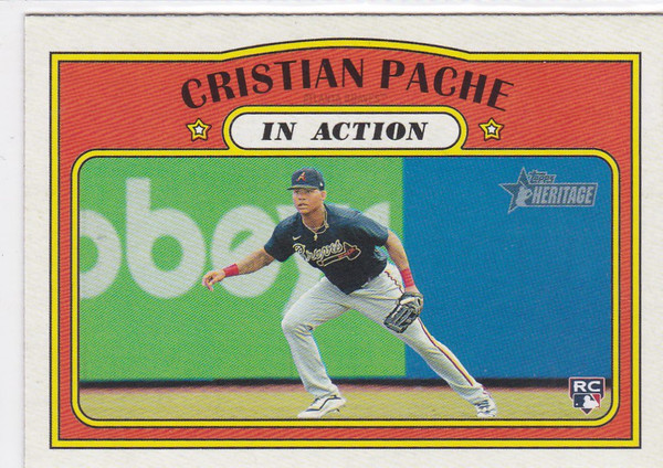 2021 Topps #304 Cristian Pache In Action RC Atlanta Braves