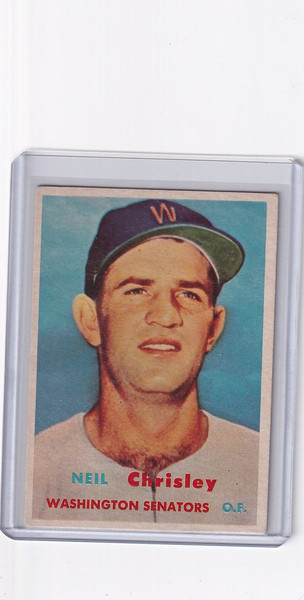 1957 Topps Baseball #320 Neil Chrisley Washington Senators