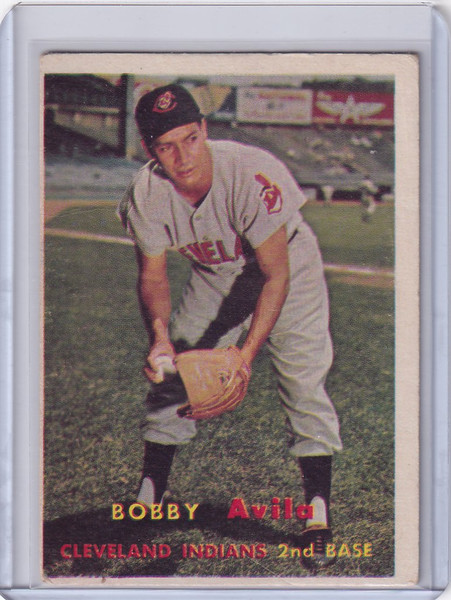 1957 Topps Baseball #195 Bobby Avila Cleveland Indians
