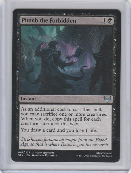 Magic Strixhaven: School of Mages 81 Plumb the Forbidden Near Mint