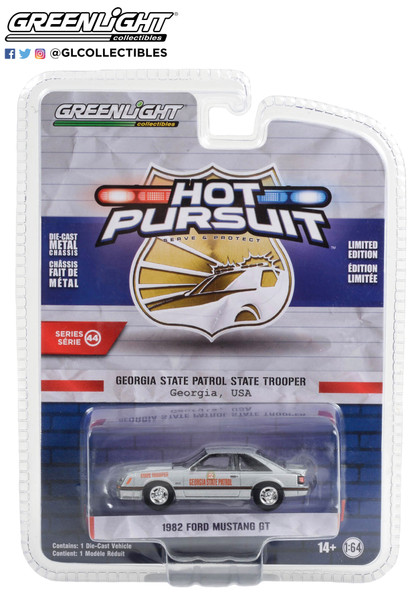 Greenlight 1:64 Hot Pursuit Series 44 1982 Ford Mustang GT Georgia State Patrol
