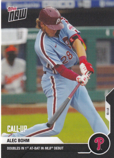 2020 TOPPS NOW #98 ALEC BOHM PHILADELPHIA PHILLIES