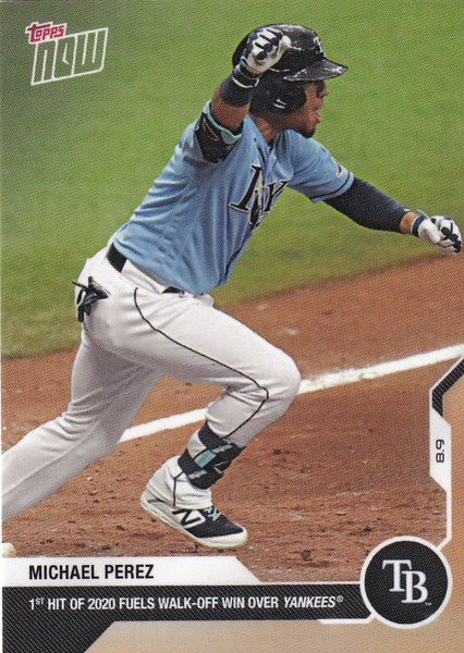 2020 TOPPS NOW #78 MICHAEL PEREZ TAMPA BAY RAYS
