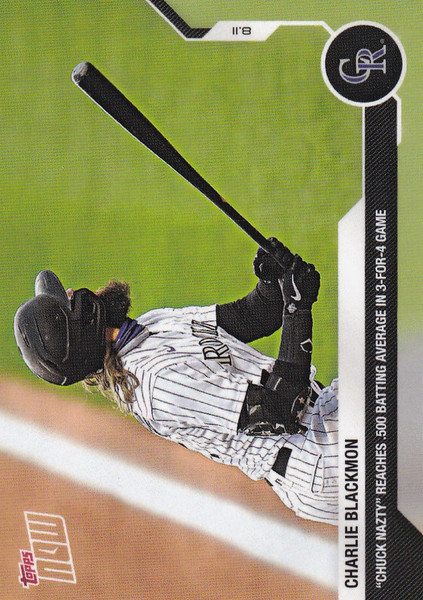 2020 TOPPS NOW #91 CHARLIE BLACKMON COLORADO ROCKIES