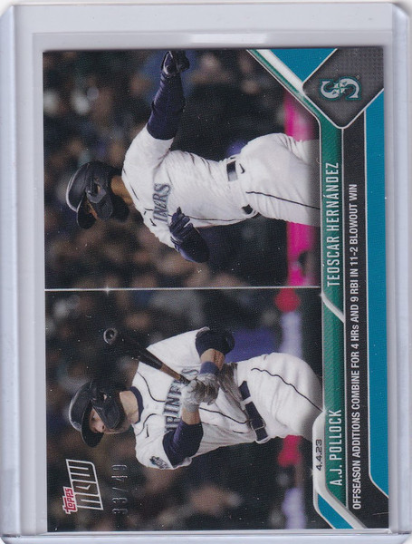 2023 TOPPS NOW PARALLEL #53 AJ POLLOCK SEATTLE MARINERS 33/49