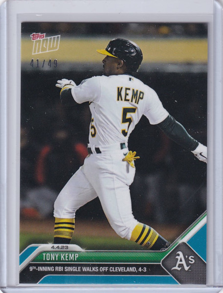 2023 TOPPS NOW PARALLEL #52 TONY KEMP OAKLAND ATHLETICS 41/49