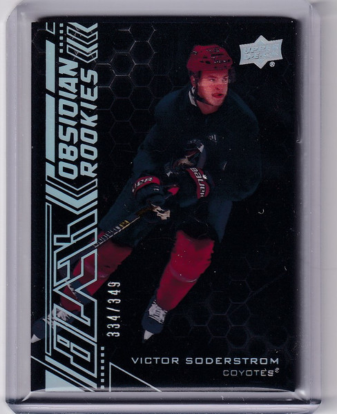 2020-21 UPPER DECK BLACK #OR041 VICTOR SODERSTROM 334/349 PHOENIX COYOTES