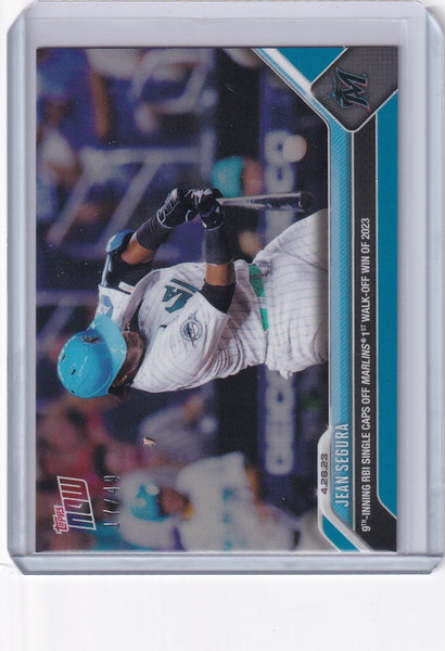 2023 TOPPS NOW PARALLEL #196 JEAN SEGURA MIAMI MARLINS 17/49