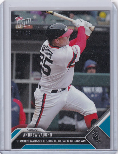 2023 TOPPS NOW PARALLEL #212 ANDREW VAUGHN CHICAGO WHITE SOX 22/49