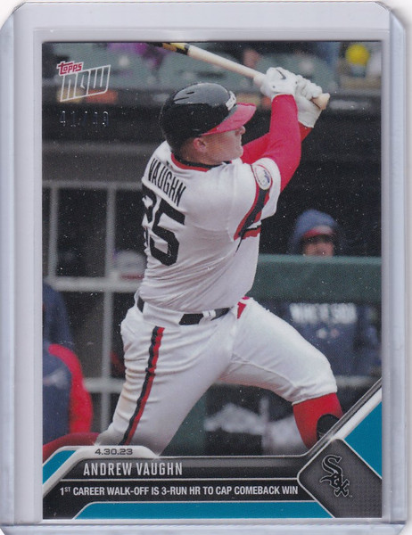 2023 TOPPS NOW PARALLEL #212 ANDREW VAUGHN CHICAGO WHITE SOX 41/49
