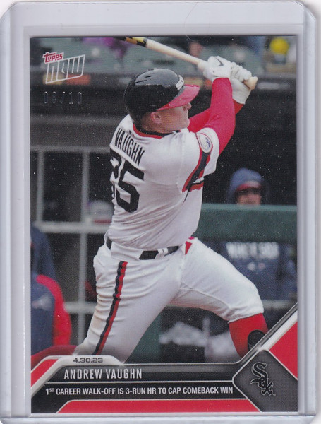 2023 TOPPS NOW PARALLEL #212 ANDREW VAUGHN CHICAGO WHITE SOX 8/10