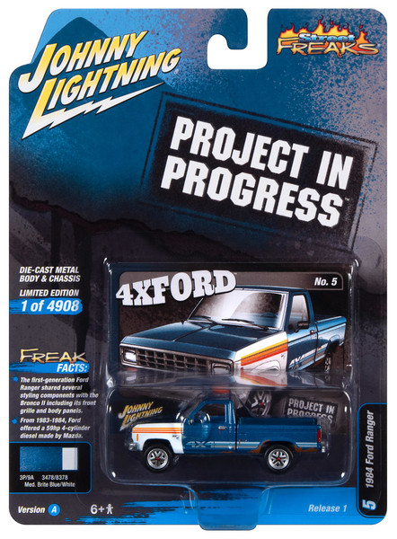 Johnny Lightning 1:64 Street Freaks Ver A 1984 Ford Ranger Blue