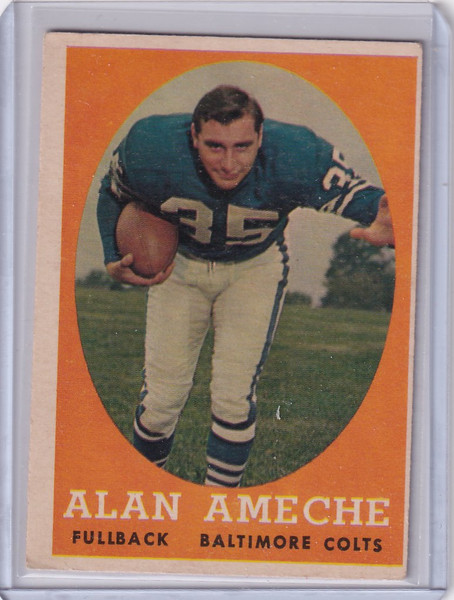 1958 Topps Football #12 Alan Ameche - Baltimore Colts