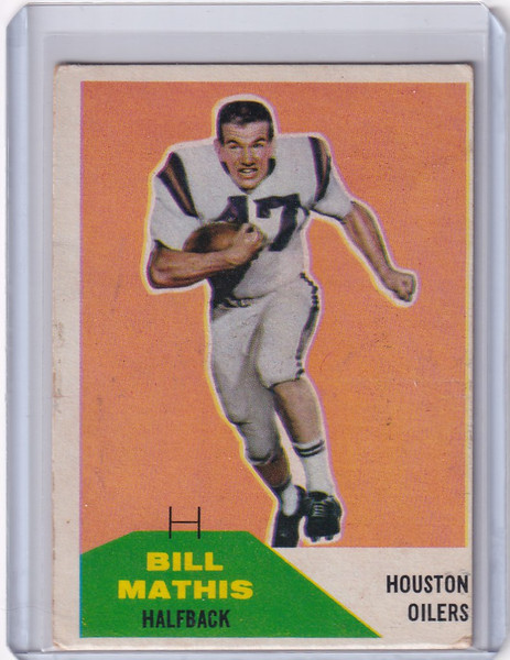1960 Fleer Football #99 Bill Mathis RC - Houston Oilers