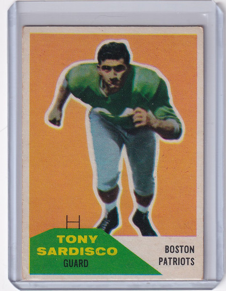 1960 Fleer Football #21 Tony Sardisco RC - Boston Patriots