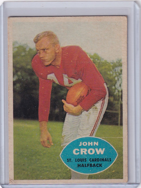 1960 Topps Football # 105 John David Crow - St Louis Cardinals