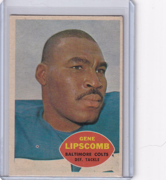 1960 Topps Football # 10 Gene Lipscomb - Baltimore Colts