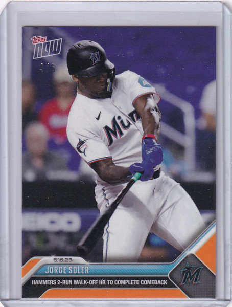 2023 TOPPS NOW PARALLEL #299 JORGE SOLER MIAMI MARLINS 4/5