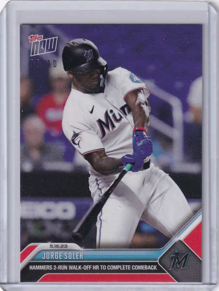 2023 TOPPS NOW PARALLEL #299 JORGE SOLER MIAMI MARLINS 6/10