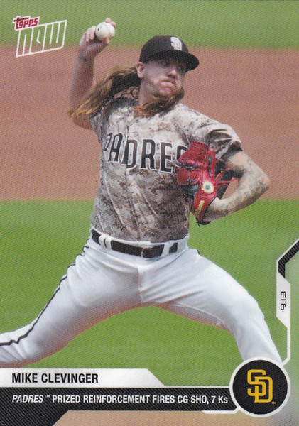 2020 TOPPS NOW #263 MIKE CLEVINGER SAN DIEGO PADRES