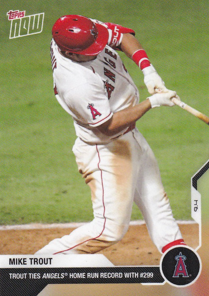 2020 TOPPS NOW #210 MIKE TROUT LOS ANGELES ANGELS