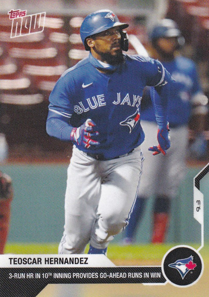 2020 TOPPS NOW #209 TEOSCAR HERNANDEZ TORONTO BLUE JAYS