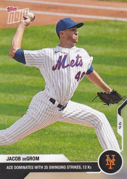 2020 TOPPS NOW #223 JACOB DEGROM NEW YORK METS