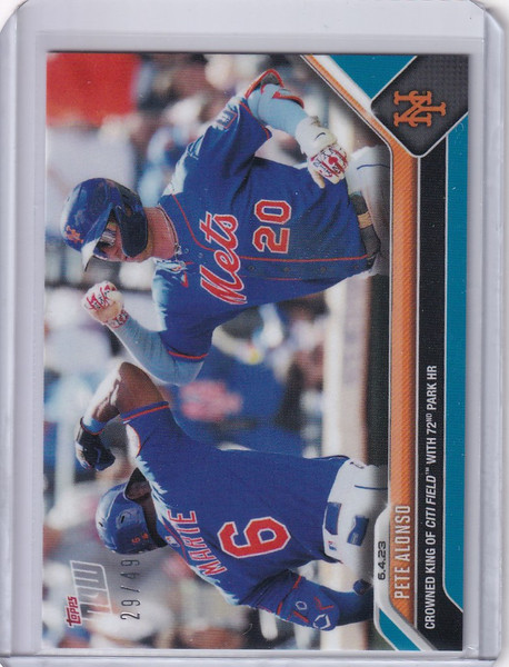 2023 TOPPS NOW PARALLEL #383 PETE ALONSO NEW YORK METS 29/49