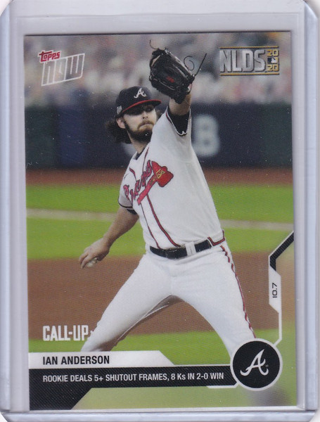 2020 Topps Now #379 Ian Anderson Atlanta Braves