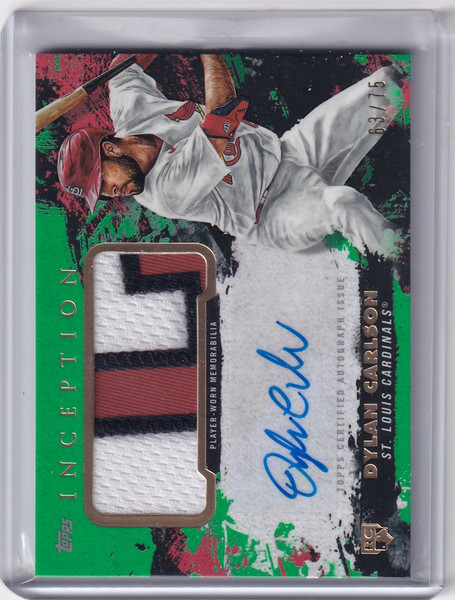 2021 Topps Inception Auto Relic APC-DC Dylan Carlson 63/75 St. Louis Cardinals