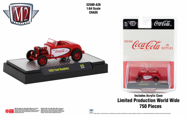 M2 Machines Coca-Cola Release A26 1932 Ford Roadster CHASE