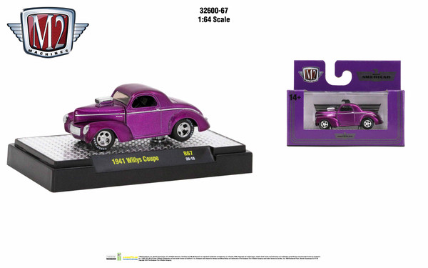 M2 Machines 1:64 Auto Trucks 1941 Willys Coupe Release 67