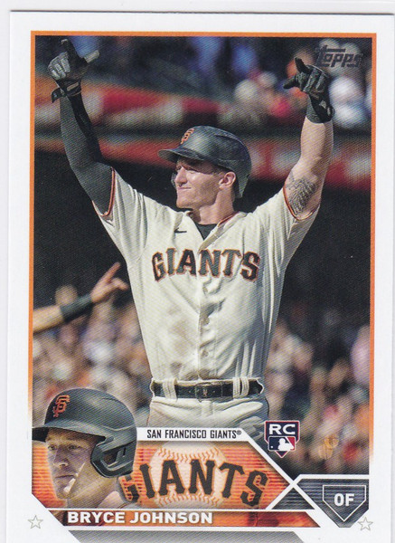 2023 Topps #571 Bryce Johnson RC San Francisco Giants