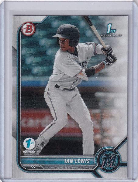 2022 Bowman 1st Edition #BPPF-96 Ian Lewis Miami Marlins