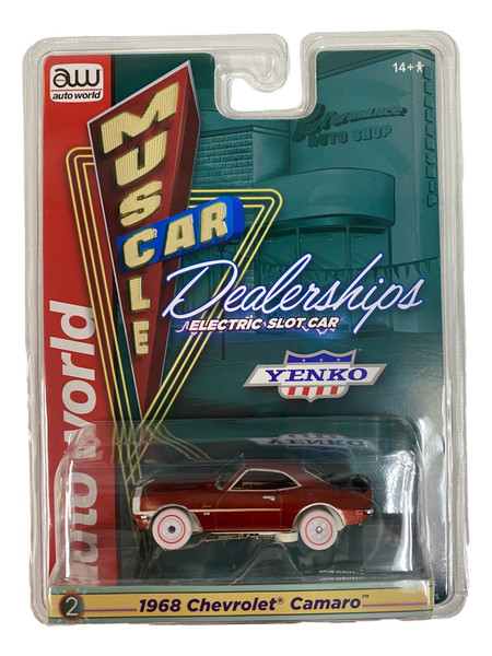 AUTO WORLD MUSCLE CAR DEALERSHIPS SC385 Slot Car 68 Chevrolet Camaro SR A CHASE