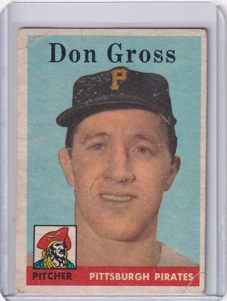 1958 Topps #172 Don Gross - Pittsburgh Pirates