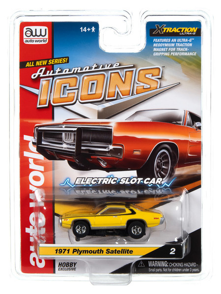 AW Automotive Icons SC401 R1 Slot Car 1971 Plymouth Satellite Hobby Exclusive