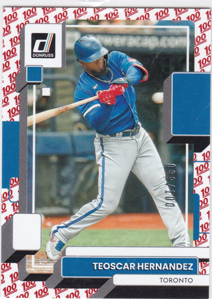 2022 Donruss  #115 Teoscar Hernandez 89/100 Toronto Blue Jays