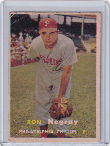 1957 Topps Baseball #254 Ron Negray - Philadelphia Phillies