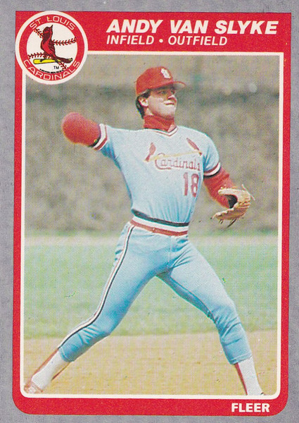 1985 Fleer #242 Andy Van Slyke -- St. Louis Cardinals