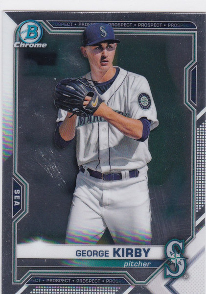 2021 Bowman Chrome Base #BCP-117 George Kirby Seattle Mariners