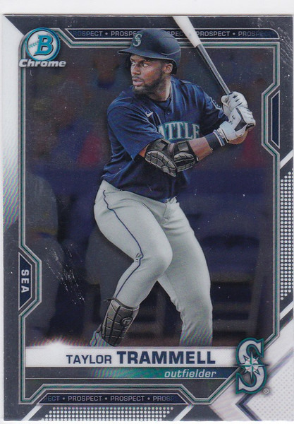 2021 Bowman Chrome Prospect #BCP-132 Taylor Trammell Seattle Mariners