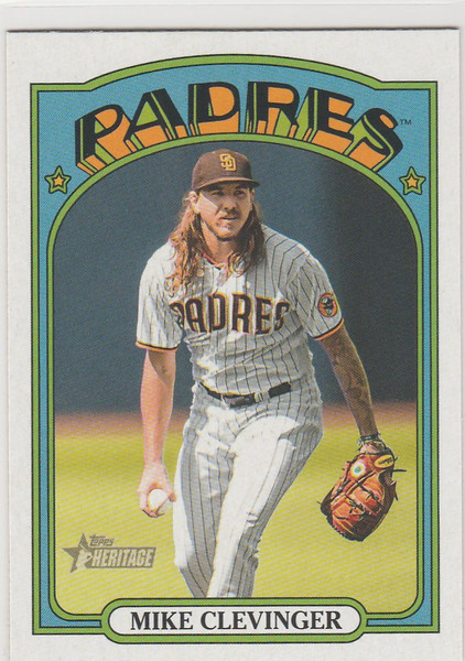 2021 Topps Heritage High SP #722 Mike Clevinger San Diego Padres