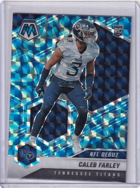 2021 Panini Mosaic Prizm Blue #258 Caleb Farley Tennessee Titans