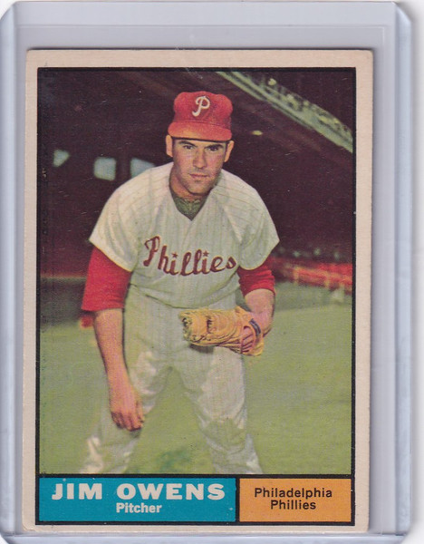 1961 Topps #341 Jim Owens - Philadelphia Phillies
