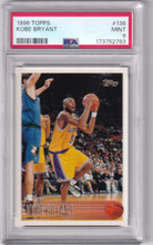 1996-97 Topps #138 Kobe Bryant Rookie RC PSA 9 MINT Los Angeles
