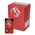 BCW DECK CASE PLASTIC - RED (Holds 80 Cards)