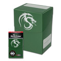 BCW DECK CASE PLASTIC - GREEN (Holds 80 Cards)