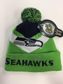 Seattle Seahawks Big Logo Colorblock Light Up Beanie