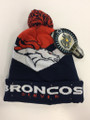 Denver Broncos Big Logo Colorblock Light Up Beanie